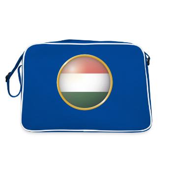 Ungarn Emblem - Retro Tasche - Blau/Weiß - Hinten