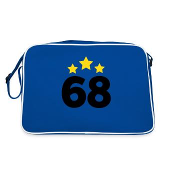 68 ans étoile - cadeau 68e anniversaire - Sac Retro - bleu/blanc - Dos