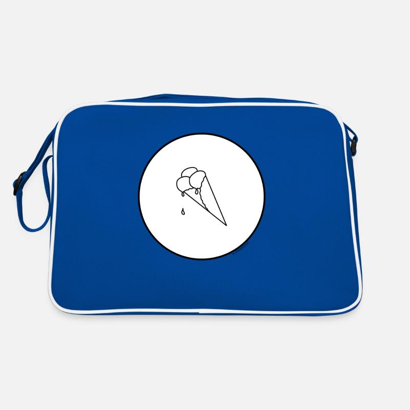 leckeres Eis - Retro Tasche - Blau/Weiß