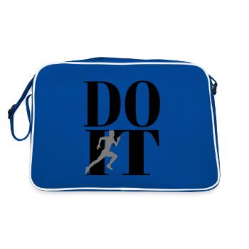 Do It Sport Fitness Cardio Laufen Joggen - Retro Tasche - Blau/Weiß - Hinten