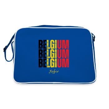 Drapeau de la Belgique, fierté belge - Sac Retro - bleu/blanc - Dos