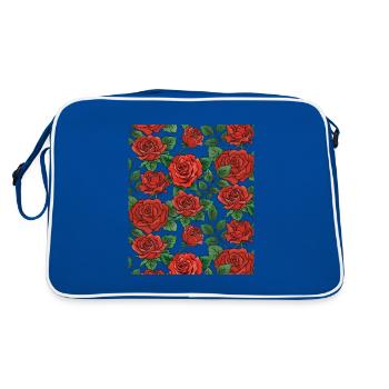 Motif Roses - Sac Retro - bleu/blanc - Dos