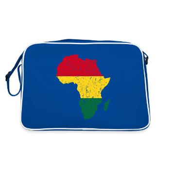 Afrika - Retro Tasche - Blau/Weiß - Hinten