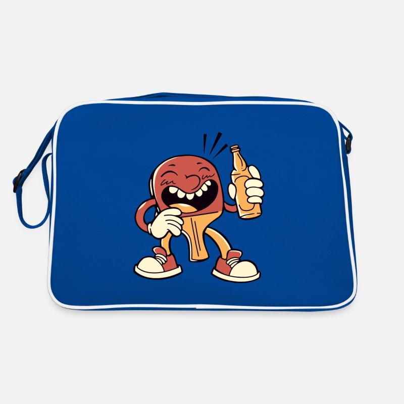 Batte de tennis de table avec bouteille de bière joue Sac Retro