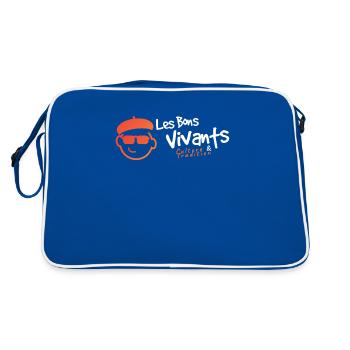 Les Bons Vivants - Sac Retro - bleu/blanc - Dos