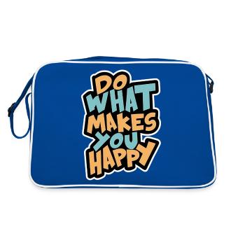 Do what makes you happy - Retro Bag - blue/white - Back