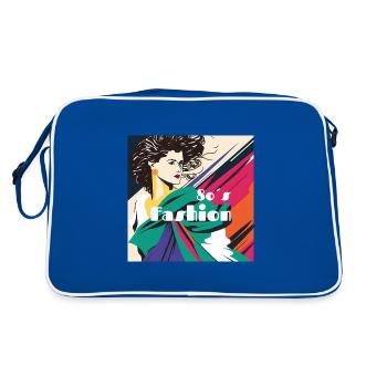 Fashion 80 s - Retro Bag - blue/white - Back