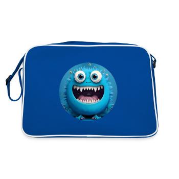 Monstre mignon - Sac Retro - bleu/blanc - Dos