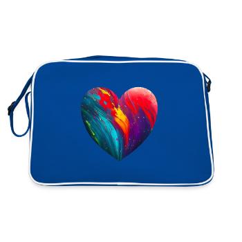 Cœur aux couleurs vives - Sac Retro - bleu/blanc - Dos