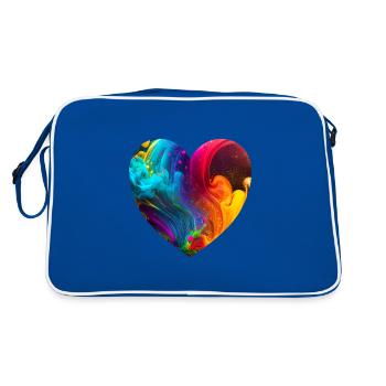 Cœur aux couleurs vives - Sac Retro - bleu/blanc - Dos