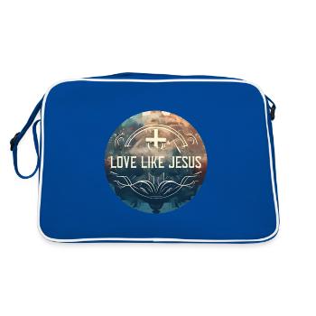 Jésus-Christ de Nazareth Foi Bible Jésus - Sac Retro - bleu/blanc - Dos