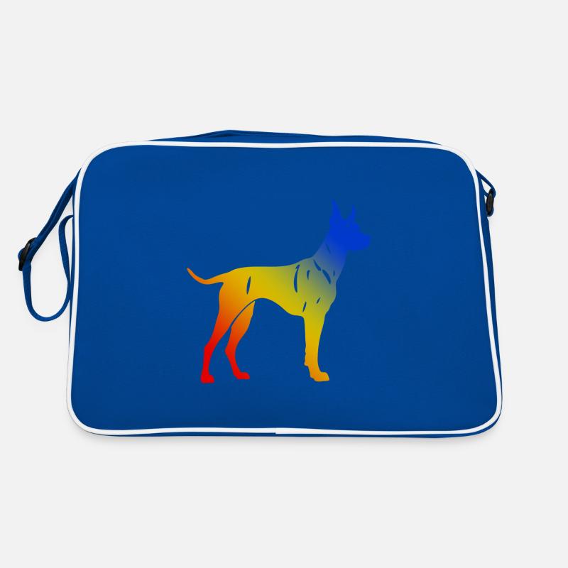 Doberman Chien Coloré Sac Retro