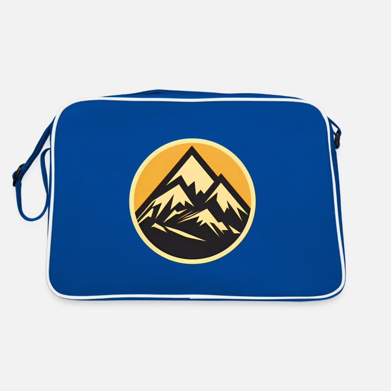 Mountains in a circle Retro Bag