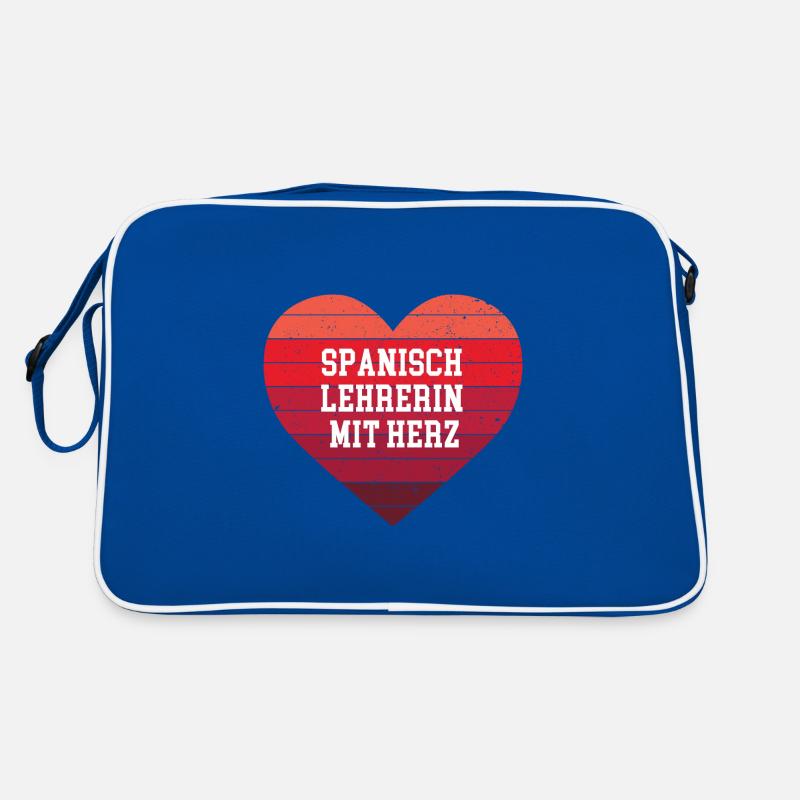 Spanisch Lehrerin mit Herz Beste Spanischleherin Retro Tasche