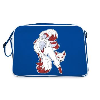 Nine-tailed fox - Retro Bag - blue/white - Back