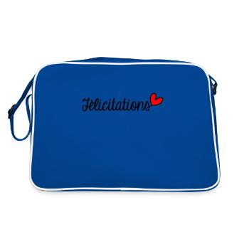FELICITATIONS. BRAVO. NAISSANCE. ANNIVERSAIRE. BAC - Sac Retro - bleu/blanc - Dos