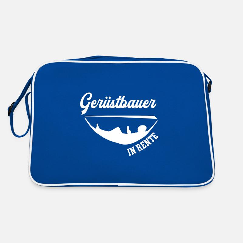 Gerüstbauer Rente Rentner Gerüstbau Ruhestand Chef - Retro Tasche - Blau/Weiß
