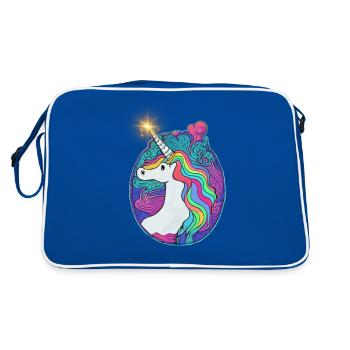Emblème Licorne - Sac Retro - bleu/blanc - Dos