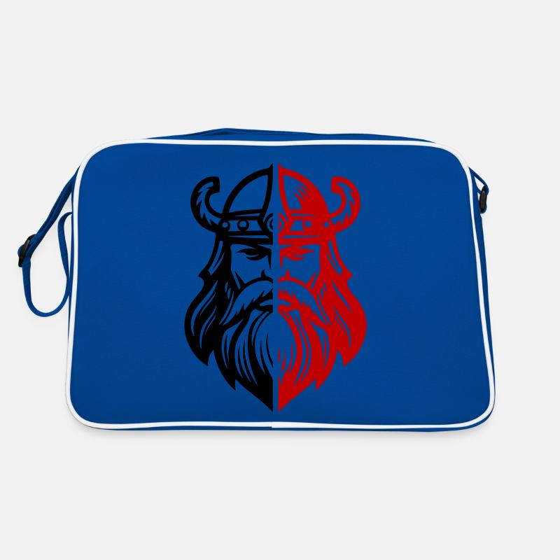 Wikinger Kopf Krieger Valhalla Odin Retro Tasche