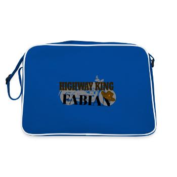 Motorway König Fabian - Motorcycle - Retro Bag - blue/white - Back