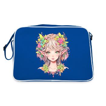 Anime, Fille d’anime, Fille d’anime, Elfe - Sac Retro - bleu/blanc - Dos
