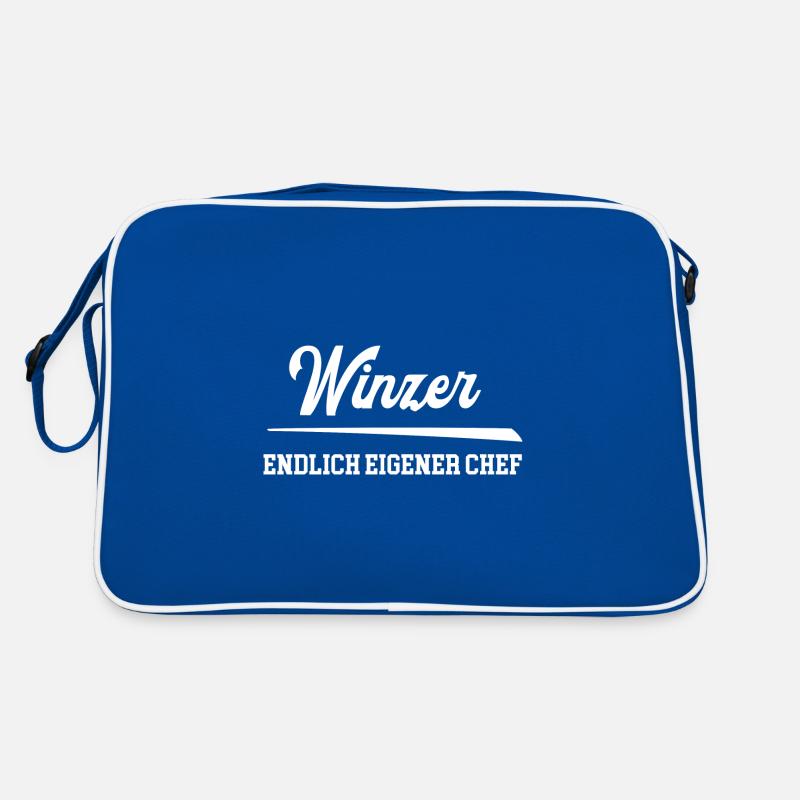 Winzer Endlich Eigener Chef Winzerei Weinbauer Retro Tasche