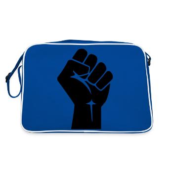 Raised Fist Logo - Retro Bag - blue/white - Back