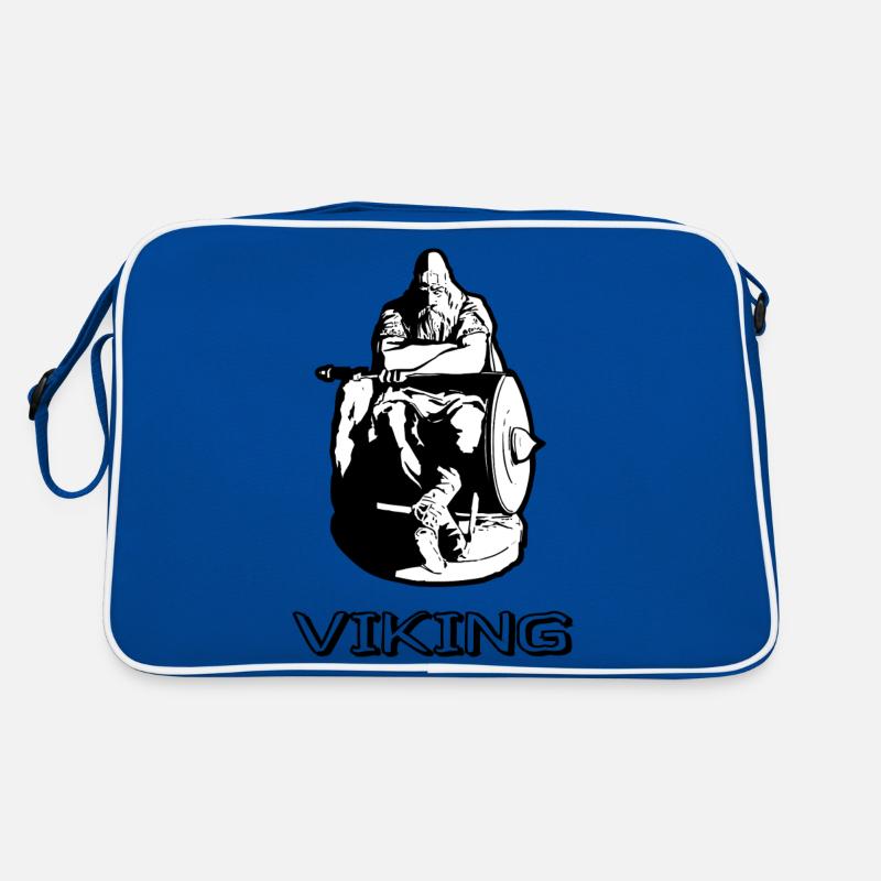 Viking - Retro Tasche - Blau/Weiß