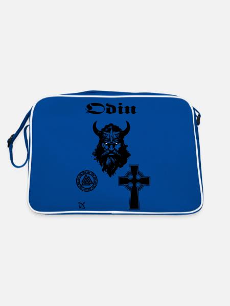 Odin 1 - Retro Tasche - Blau/Weiß - Hinten