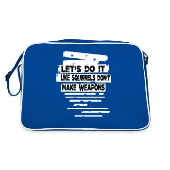 awesome dove of peace global peace anti war 1960s - Retro Bag - blue/white - Back