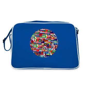 Drapeaux du monde entier - Sac Retro - bleu/blanc - Dos