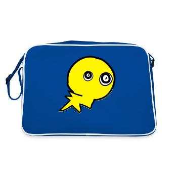 personnage de monstre mignon - Sac Retro - bleu/blanc - Dos