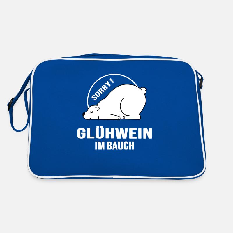 Eisbader Eisbär Winterschwimmen mit Glühwein Retro Tasche