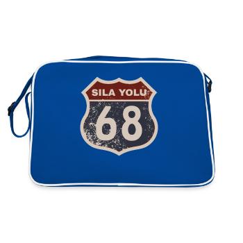 Aksaray - Retro Tasche - Blau/Weiß - Hinten
