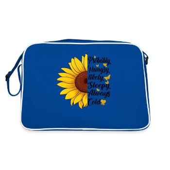 probably hungry likely sleepy always cold Vintage - Sac Retro - bleu/blanc - Dos