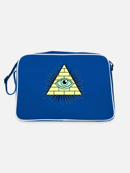 Pyramide des Illuminati - Sac Retro - bleu/blanc - Dos