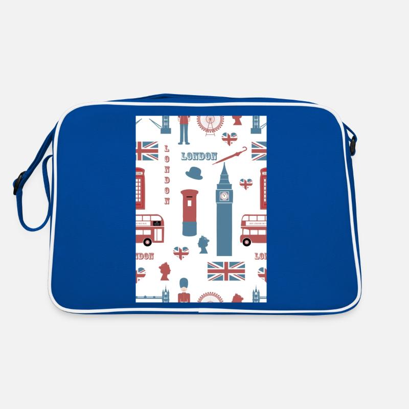 London ikonisch! - Retro Tasche - Blau/Weiß
