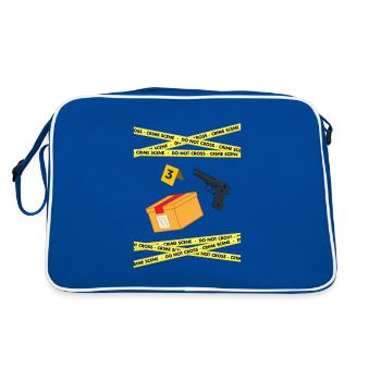 Spurensicherung - Kripo Polizei Kriminaltechnik - Retro Tasche - Blau/Weiß - Hinten