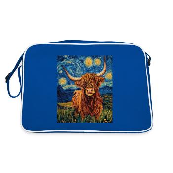 Vache des Highlands - Sac Retro - bleu/blanc - Dos