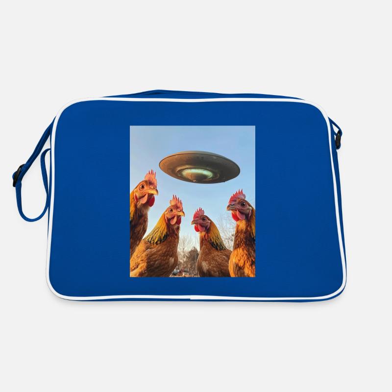 Chickens Selfie UFOs Retro Bag