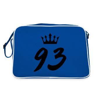 93 Couronne numérique - Sac Retro - bleu/blanc - Dos