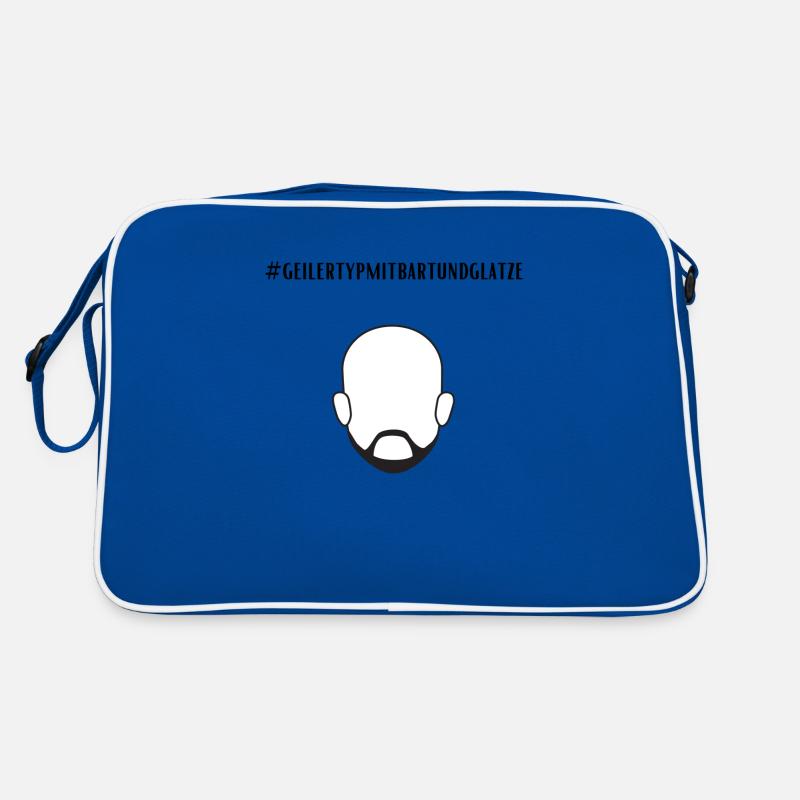 Geiler Typ Mit Bart & Glatze Glatzkopf Bartträger Retro Tasche