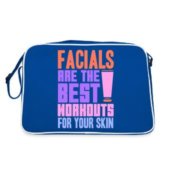 Facial Care Skin Derma Dermatologist Gifts - Retro Bag - blue/white - Back