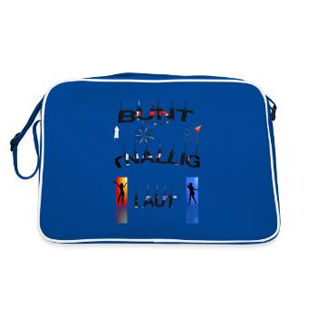 Colorful, gaudy, loud - Retro Bag - blue/white - Back