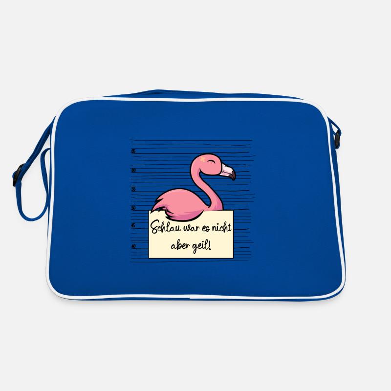 Flamingo lustiger Spruch humor Gefängnisbild Retro Tasche