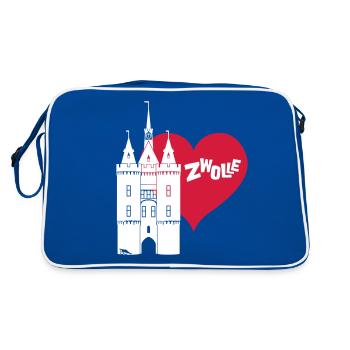 Sassenpoort Zwolle 3 - Sac Retro - bleu/blanc - Dos