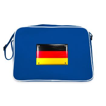 Drapeau de l’Allemagne Drapeau Enseigne en étain Look - Sac Retro - bleu/blanc - Dos