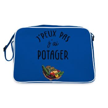 J'peux pas j'ai potager - Sac Retro - bleu/blanc - Dos
