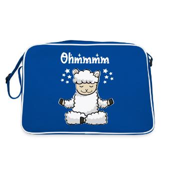 Ohmmm YOGA Mouton Drôle T-shirt Méditation - Sac Retro - bleu/blanc - Dos