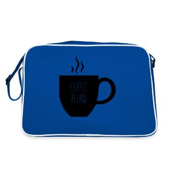 Kaffee - Retro Tasche - Blau/Weiß - Hinten